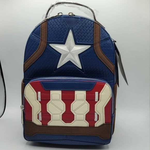 Loungefly Captain America Infinity Saga Marvel Backpack - Picture 4 of 10